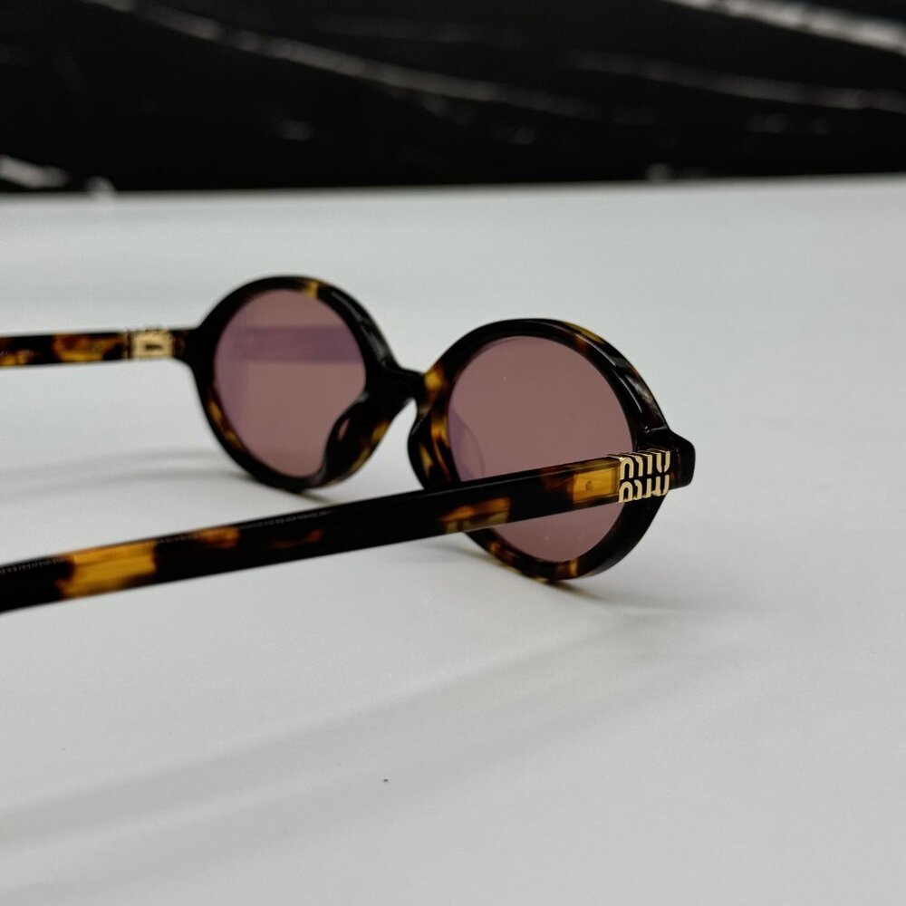 NEW MIU MIU MU04ZS VAU50D OVAL WOMEN MIU MIU SUNGLASSES MU04ZSF PINK MIU MIU - Picture 8 of 12